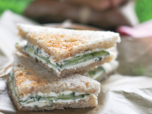 Mini club sandwiches concombre et ciboulette : Découvrez nos recettes