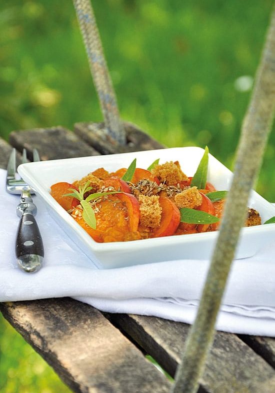 Poêlée d'abricots au pain d'épice