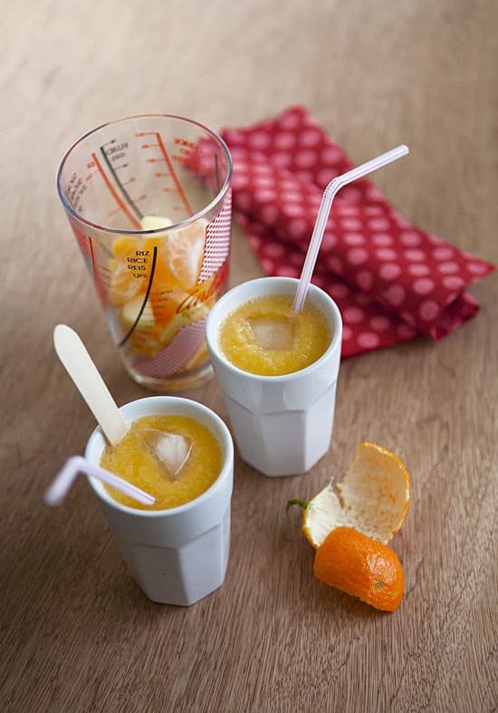 Smoothie pomme-miel-clémentine, parfum de fleur d'oranger