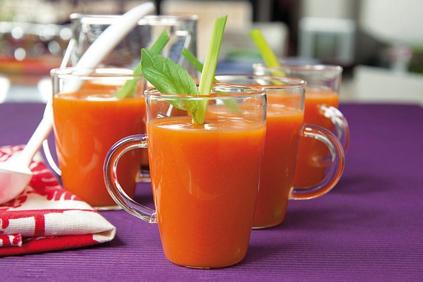 Gaspacho express tomate-basilic