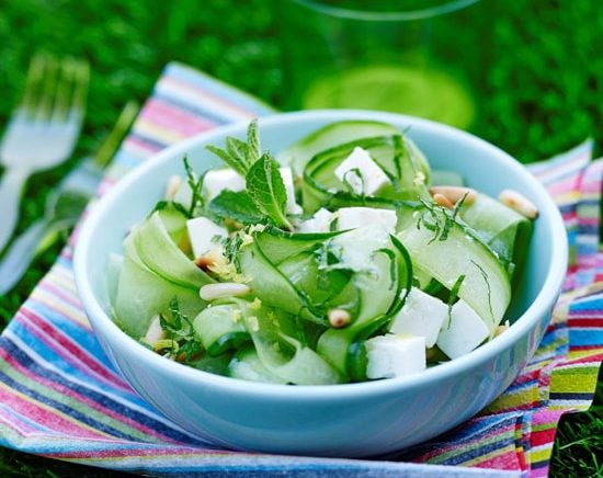 Tagliatelles concombre menthe feta