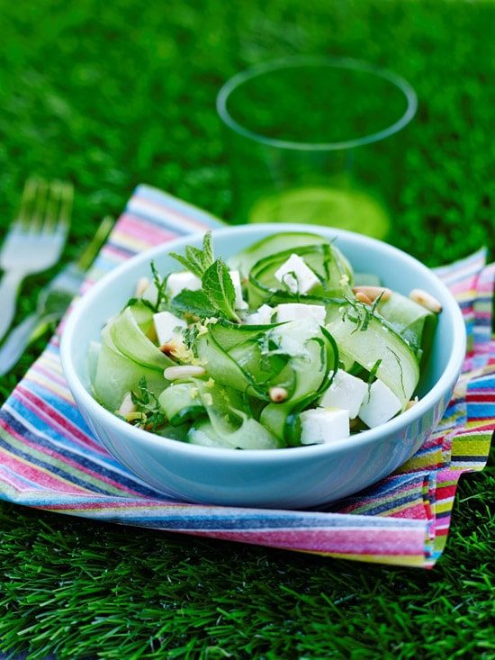 Tagliatelles concombre menthe feta