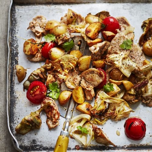 Plancha de légumes et pommes de terre