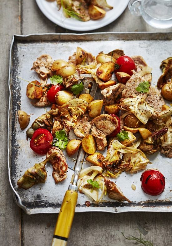 Plancha de légumes et pommes de terre