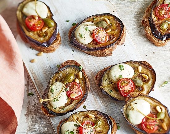 Crostinis aubergines