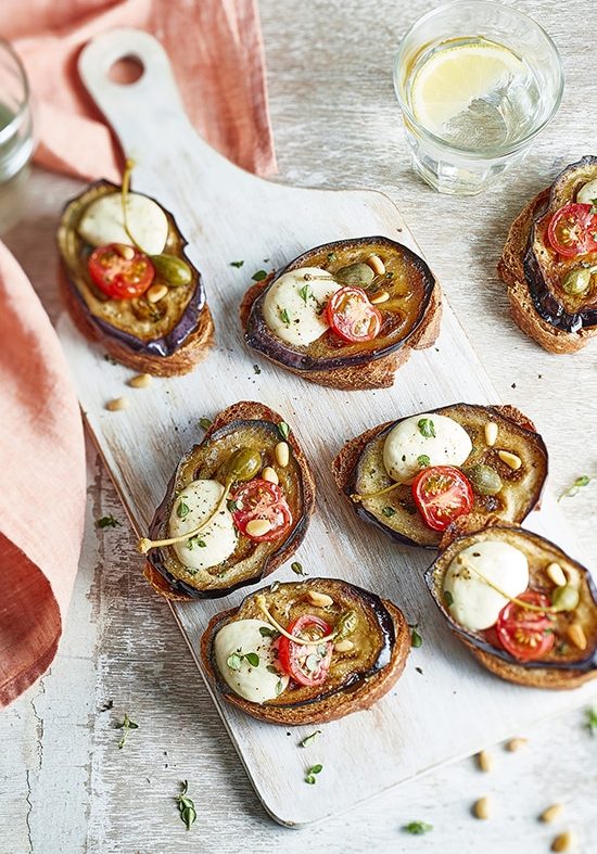 Crostinis aubergines