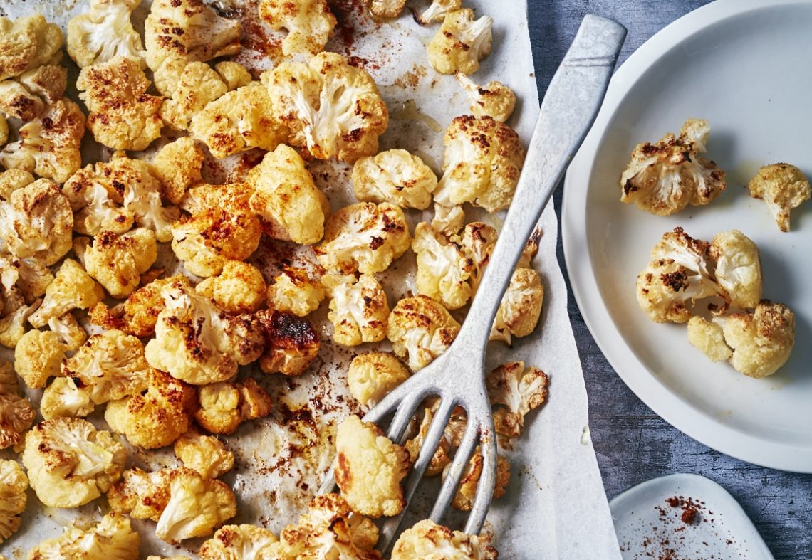 Fleurettes de chou-fleur rôties au four huile d’olive beurre et paprika