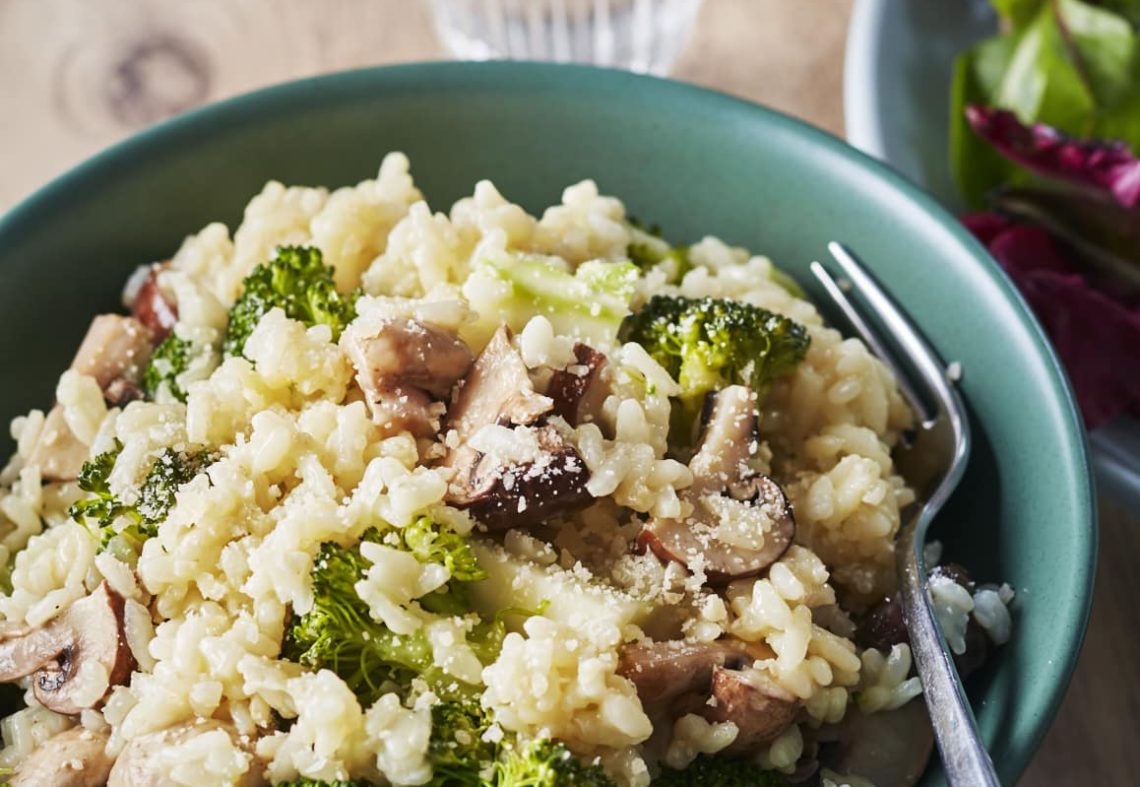 Risotto brocolis et champignons