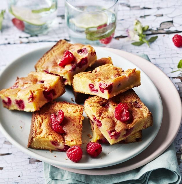 Brownie framboises chocolat blanc