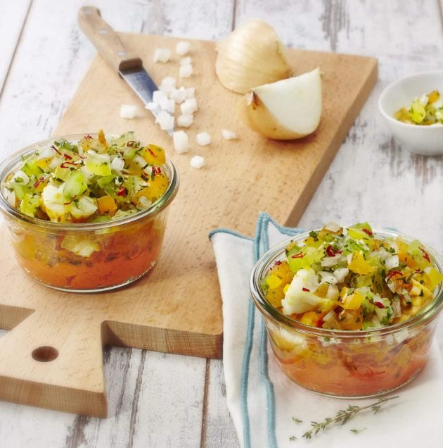 Verrine de poisson au rougail