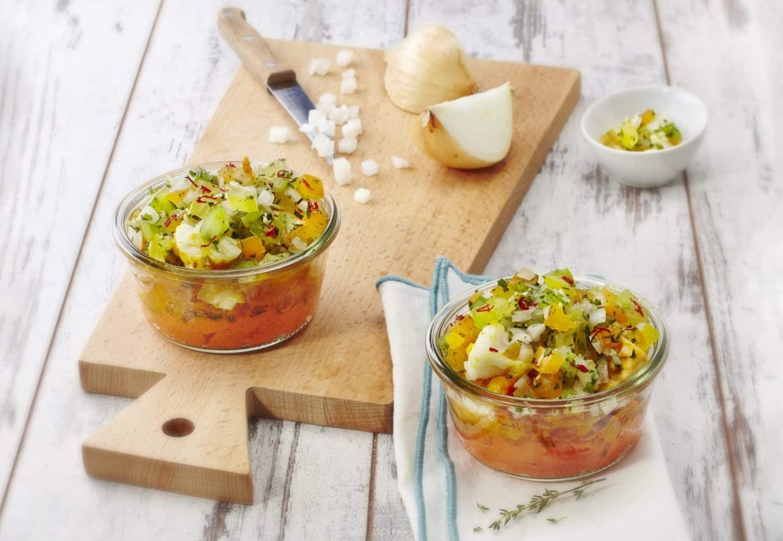 Verrine de poisson au rougail