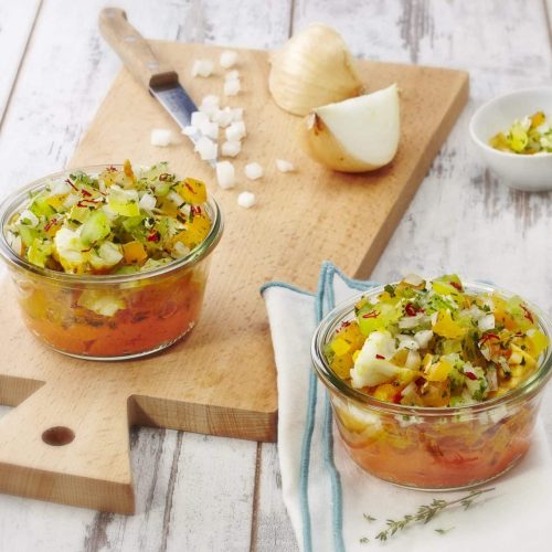 Verrine de poisson au rougail