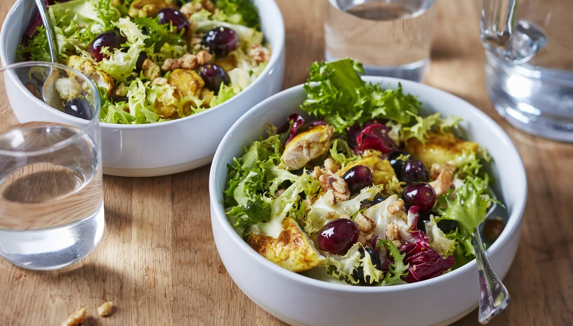 Salade raisin poulet aux épices