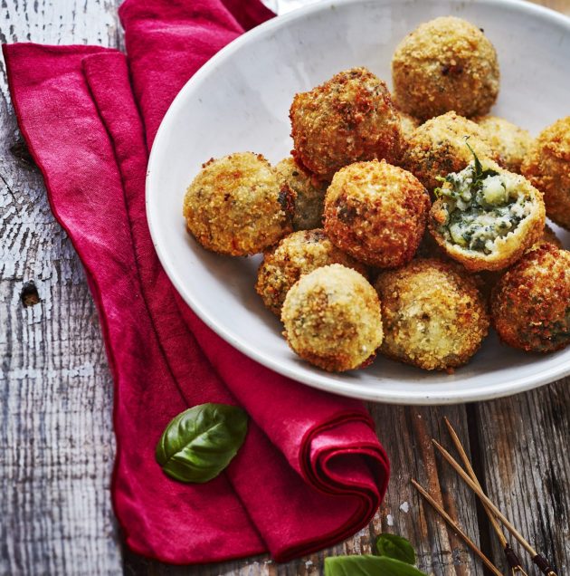 Boulettes de pommes de terre et épinards frais