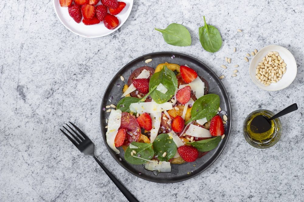 Salade fraises tomates