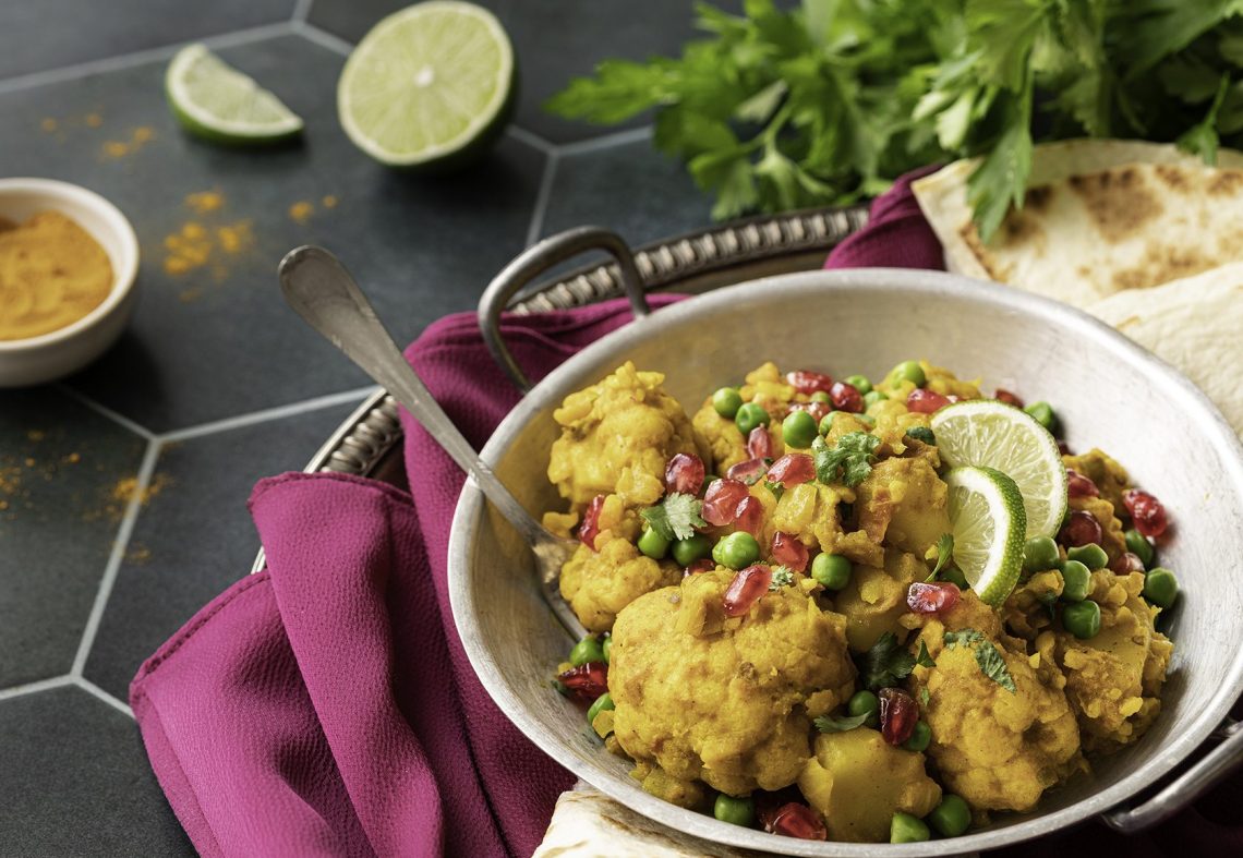 Aloo gobi au chou-fleur et petits pois