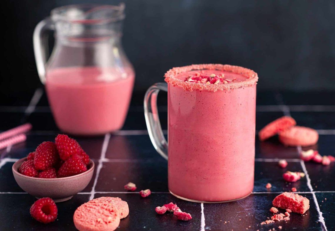 Milkshake aux fruits rouges